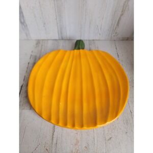 Vintage Halloween pumpkin raised plate kitchen home decor Orange